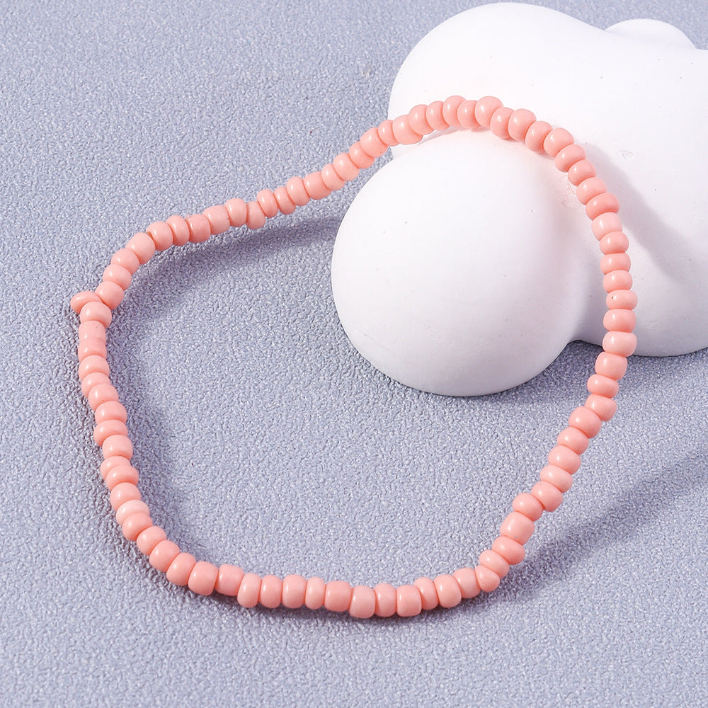 Wholesale Color Rice Beads Flower Resin Bracelet